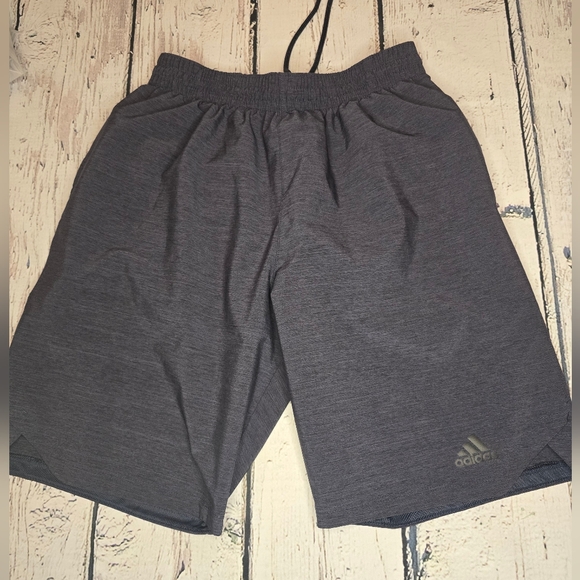 adidas Other - Adidas Mens Medium Elastic Waist Drawstring Athletic Shorts Steel Grey